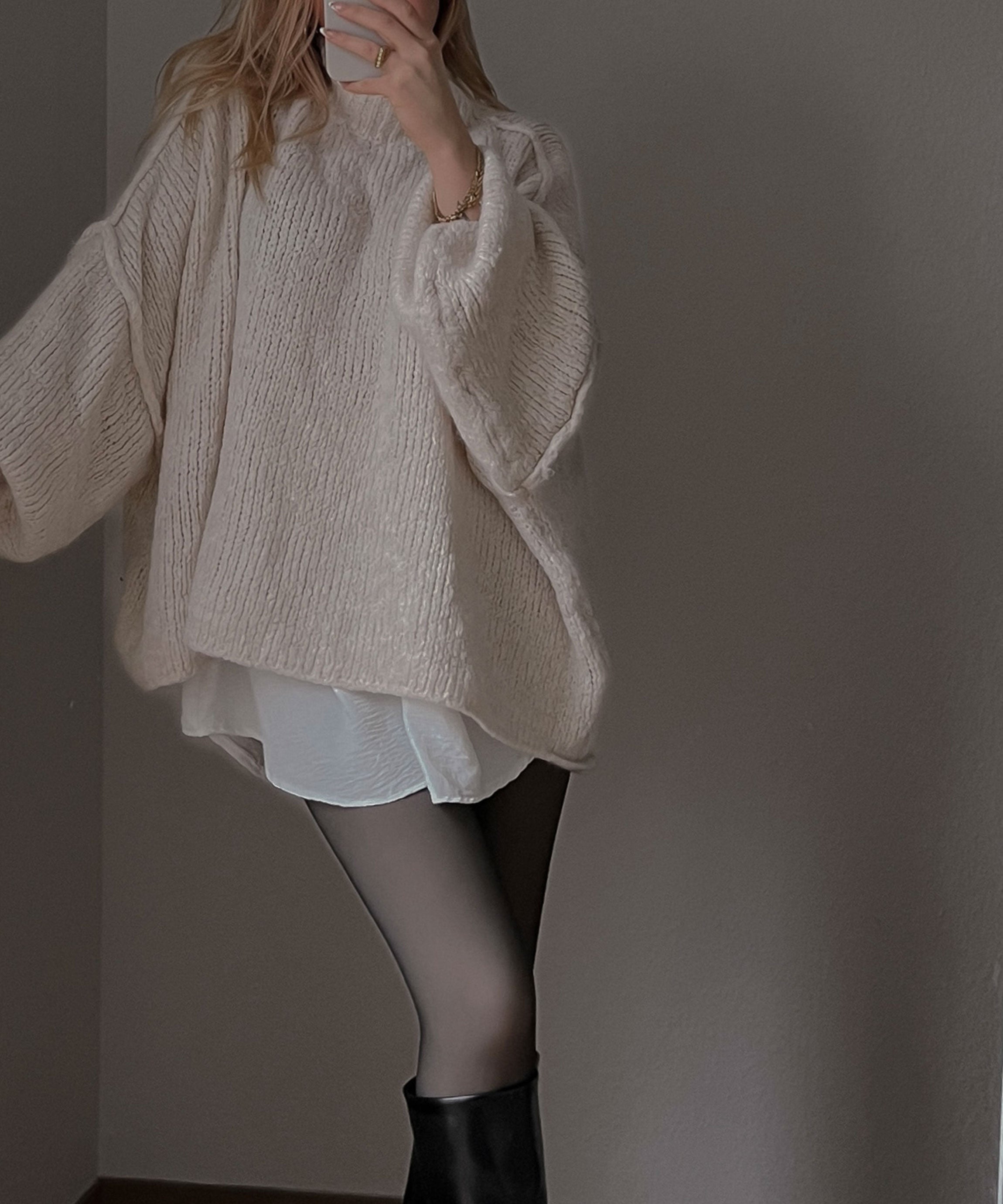 Natalie | Übergroßer Pullover Beige