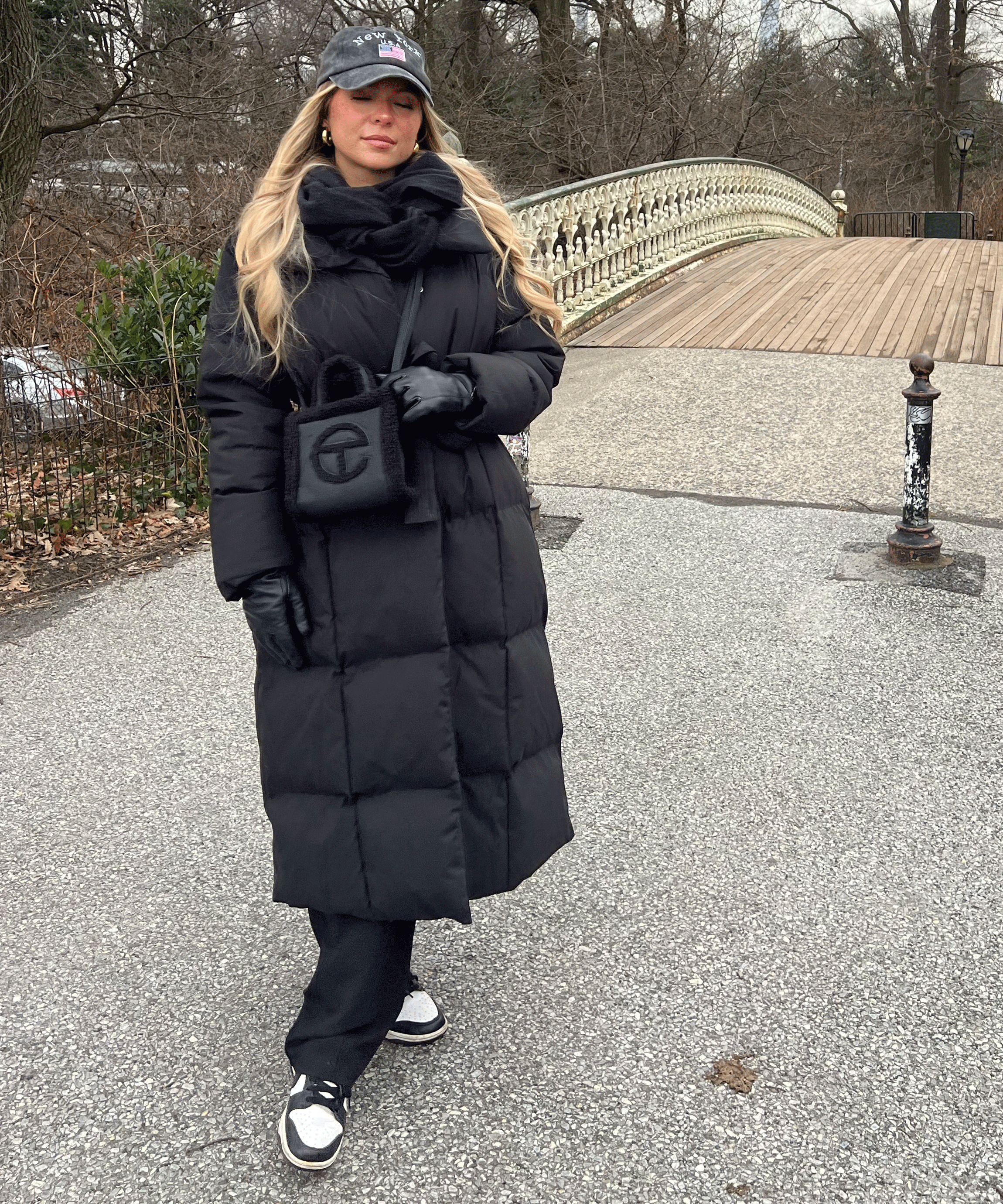 Leigh | Übergroßer Parka in Schwarz